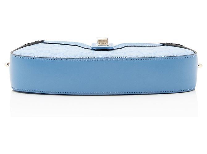 Borsa a tracolla Gucci GG Canvas Moon Side Blu - vista 4