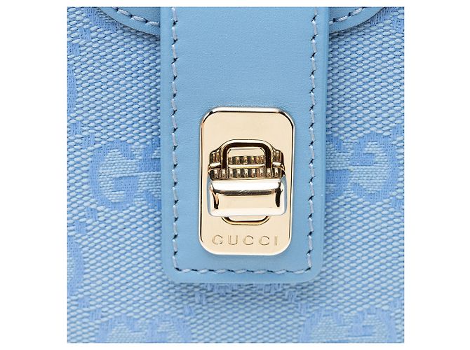 Borsa a tracolla Gucci GG Canvas Moon Side Blu - vista 9
