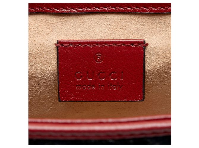 Gucci Matelasse Leather Torchon GG Marmont Mini Top Handle Nero - vista 8