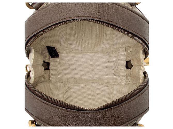 Borsa Mini Basketball Gucci GG Supreme Ophidia Marrone Beige - vista 7