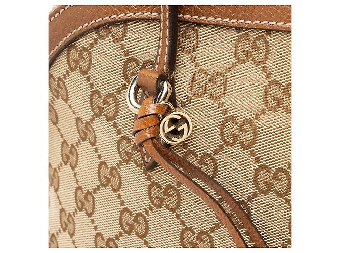 Borsa a tracolla piccola Gucci GG Canvas Bree Marrone Beige - vista 10