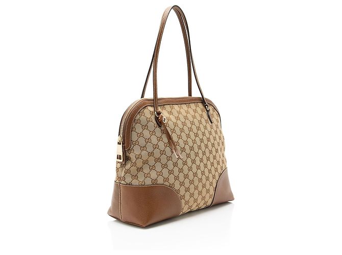 Borsa a tracolla piccola Gucci GG Canvas Bree Marrone Beige - vista 2