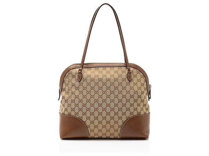 Borsa a tracolla piccola Gucci GG Canvas Bree Marrone Beige - vista 3