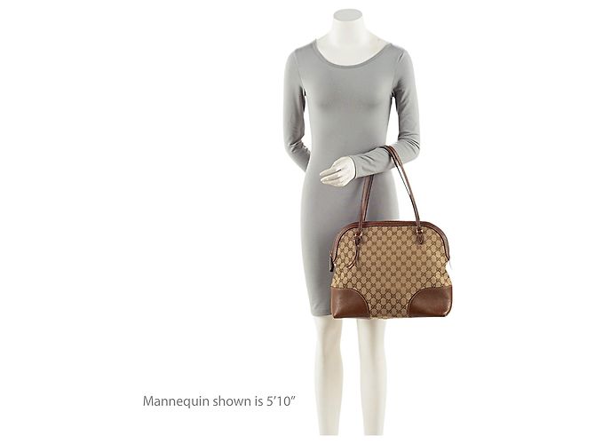 Borsa a tracolla piccola Gucci GG Canvas Bree Marrone Beige - vista 5