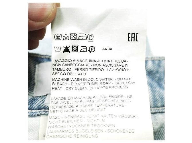 Autre Marque Hed Mayner PLEATED DENIM PANTS
Pantalones de denim de algodón Azul - vista 12