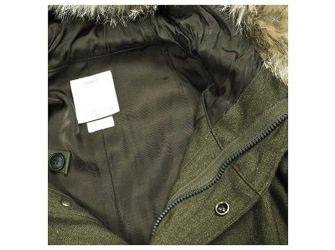 Autre Marque visvim SIX-FIVE FISHTAIL PARKA Parka Fishtail de lana y lino Verde Verde oliva - vista 10