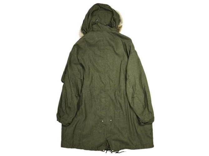 Autre Marque visvim SIX-FIVE FISHTAIL PARKA Parka Fishtail de lana y lino Verde Verde oliva - vista 2