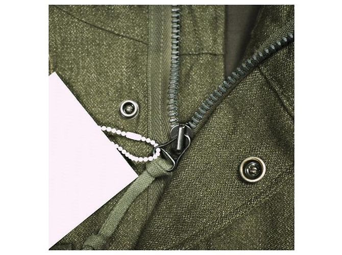 Autre Marque visvim SIX-FIVE FISHTAIL PARKA Parka Fishtail de lana y lino Verde Verde oliva - vista 6