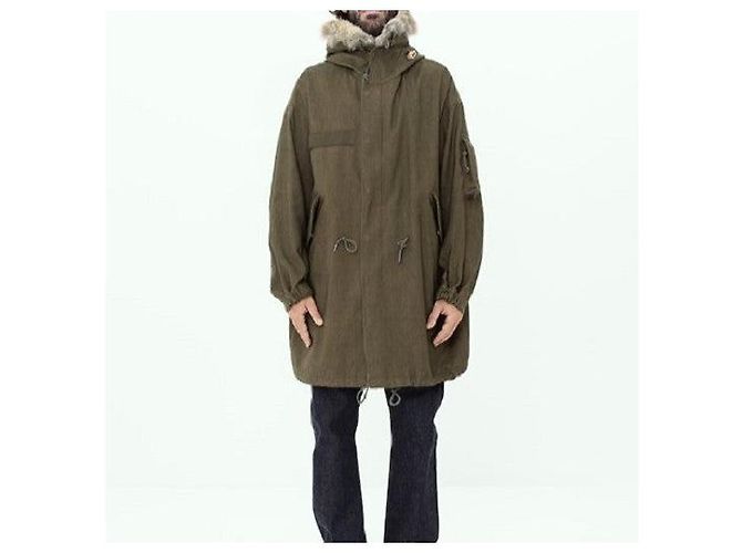 Autre Marque visvim SIX-FIVE FISHTAIL PARKA Parka Fishtail de lana y lino Verde Verde oliva - vista 3