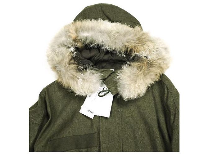 Autre Marque visvim SIX-FIVE FISHTAIL PARKA Parka Fishtail de lana y lino Verde Verde oliva - vista 5