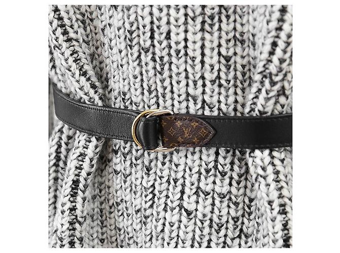 Louis Vuitton Monogram Wollkleid Schwarz Weiß - Ansicht 3
