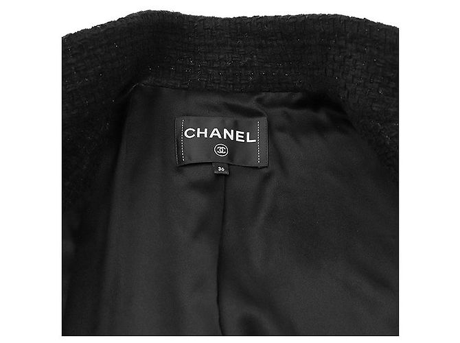 Abrigo de Tweed Chanel P73338 Negro - vista 11