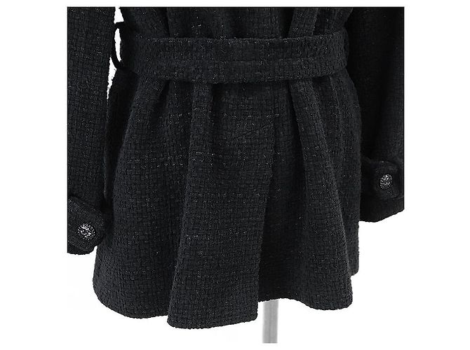 Abrigo de Tweed Chanel P73338 Negro - vista 15