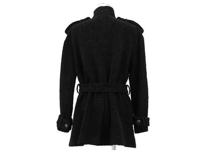 Abrigo de Tweed Chanel P73338 Negro - vista 5