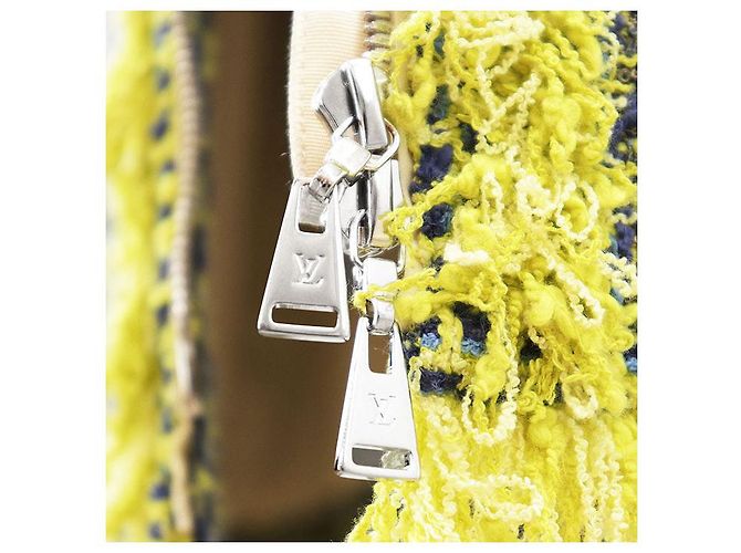 Louis Vuitton Tweed-Kleid Blau Gelb - Ansicht 13