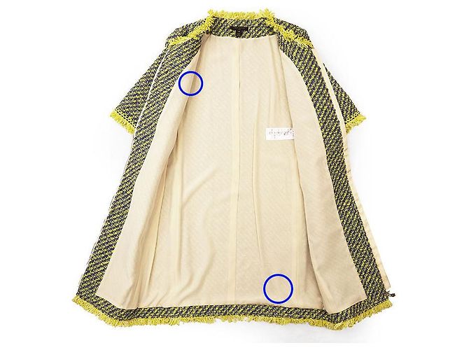 Louis Vuitton Tweed-Kleid Blau Gelb - Ansicht 7