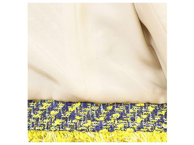 Louis Vuitton Tweed-Kleid Blau Gelb - Ansicht 9
