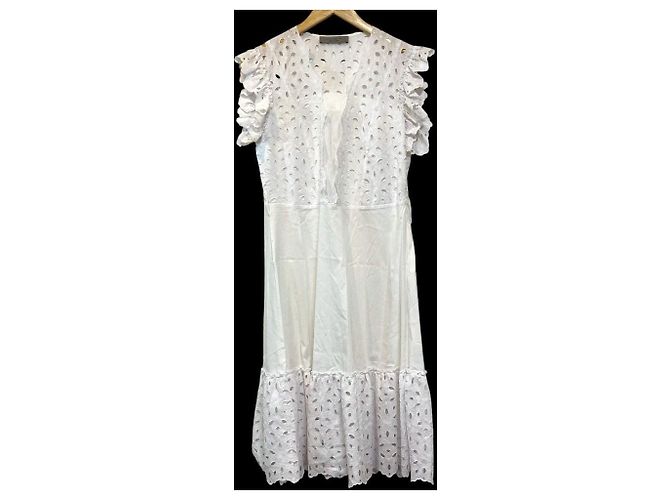 Autre Marque Vestido de bordado calado D.EXTERIOR Blanco - vista 3