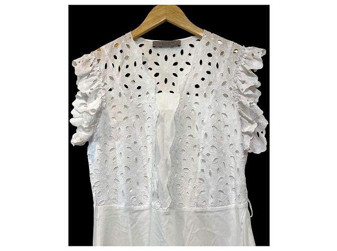 Autre Marque Vestido de bordado calado D.EXTERIOR Blanco - vista 5