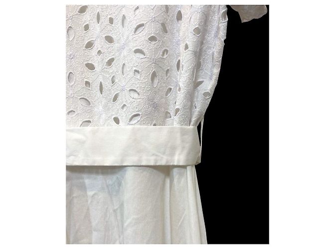 Autre Marque Vestido de bordado calado D.EXTERIOR Blanco - vista 6