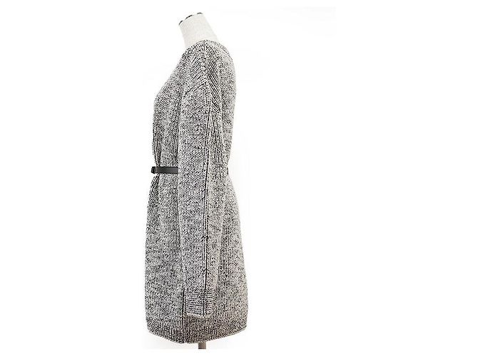 Vestido Louis Vuitton Low Gauge Melange 100% Wool Preto Branco - vista 13