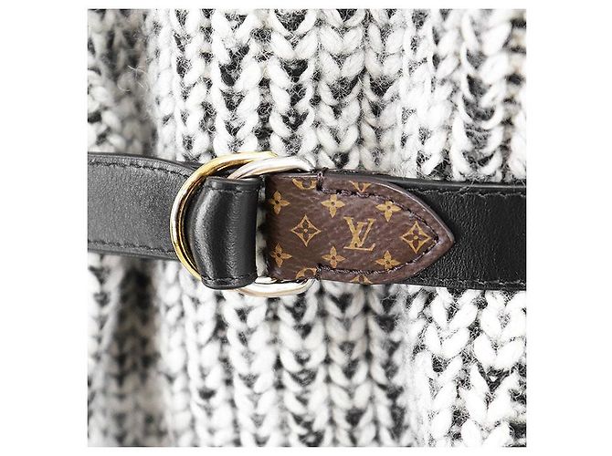 Vestido Louis Vuitton Low Gauge Melange 100% Wool Preto Branco - vista 4