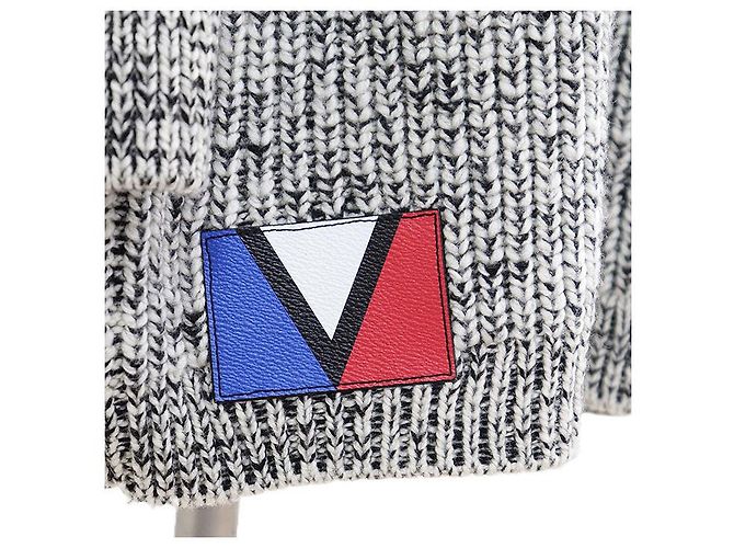 Vestido Louis Vuitton Low Gauge Melange 100% Wool Preto Branco - vista 5