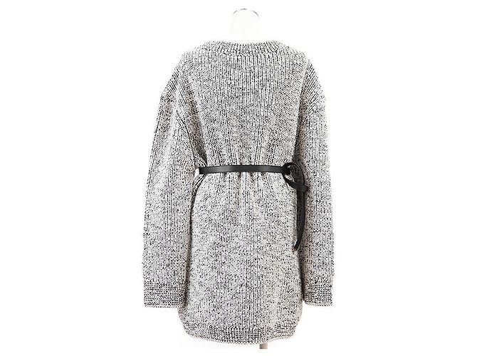 Vestido Louis Vuitton Low Gauge Melange 100% Wool Preto Branco - vista 6
