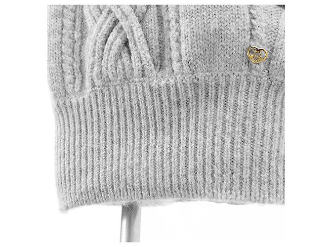 Prenda de punto de lana de alpaca Gucci GG Heart Castaño - vista 4