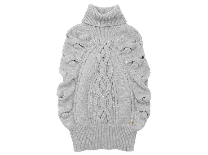Prenda de punto de lana de alpaca Gucci GG Heart Castaño - vista 8