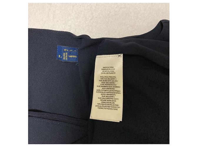 Blusa de seda Polo Ralph Lauren Azul Azul marino - vista 3