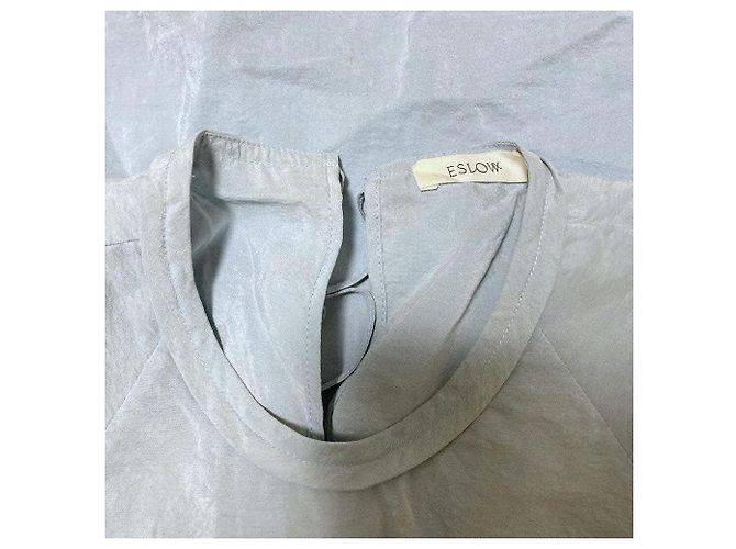 Autre Marque Blusa de manga larga de seda ESLOW Azul Azul claro - vista 5