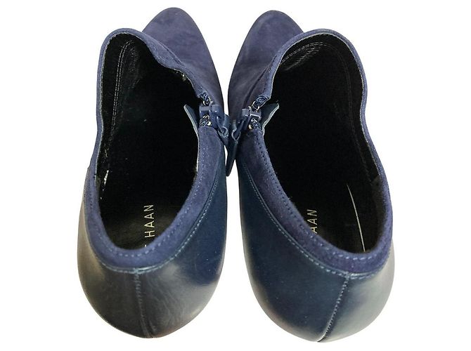 Autre Marque Cole Haan LIZETTE SHOOTIE 2 Wildleder-Bootie Blau Marineblau - Ansicht 4