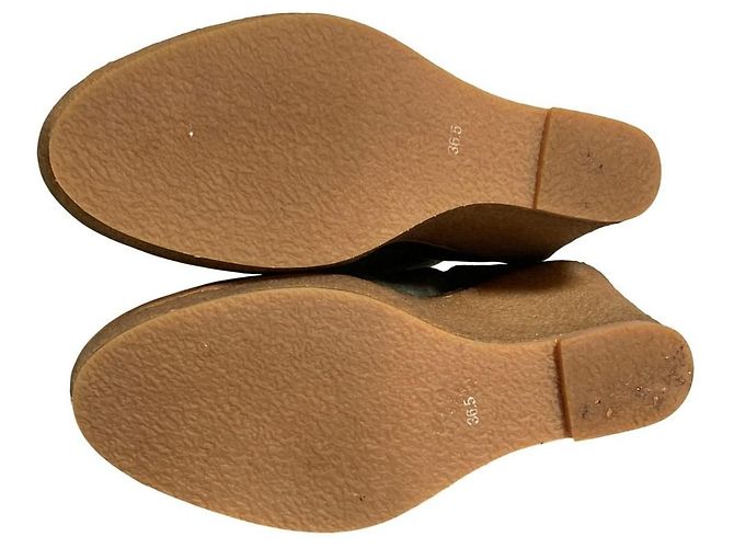 Stivaletti wedge stringati in camoscio Marc by Marc Jacobs Verde Cachi - vista 6
