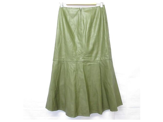 Autre Marque Falda larga de cuero sintético ADORE Verde - vista 2
