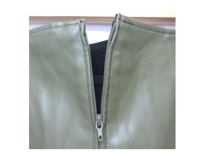 Autre Marque Falda larga de cuero sintético ADORE Verde - vista 4