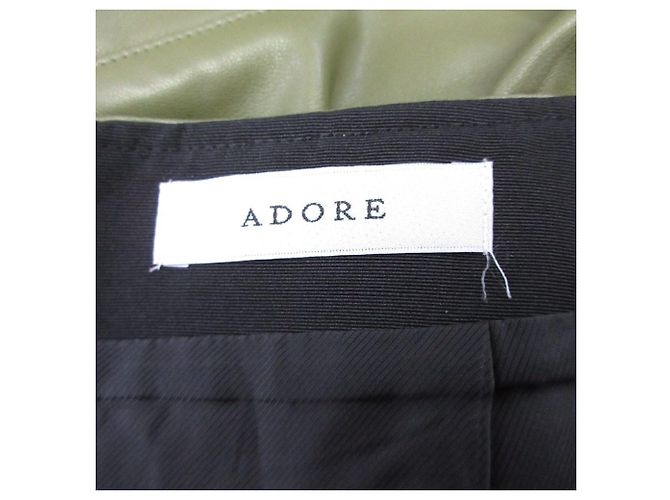 Autre Marque Falda larga de cuero sintético ADORE Verde - vista 5