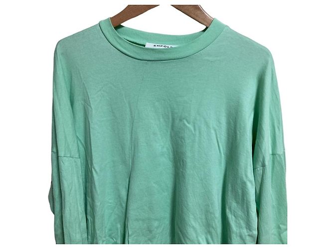 Autre Marque ENFOLD CAMISETA DE MANGA LARGA ASIMÉTRICA CON DRAPEADO Verde - vista 4