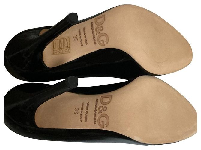 Dolce & Gabbana Pumps aus Lackleder Schwarz - Ansicht 9