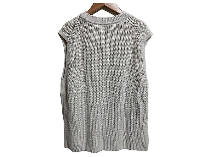 Top sin mangas de punto crochet Theory luxe BROOME TULLY - vista 2