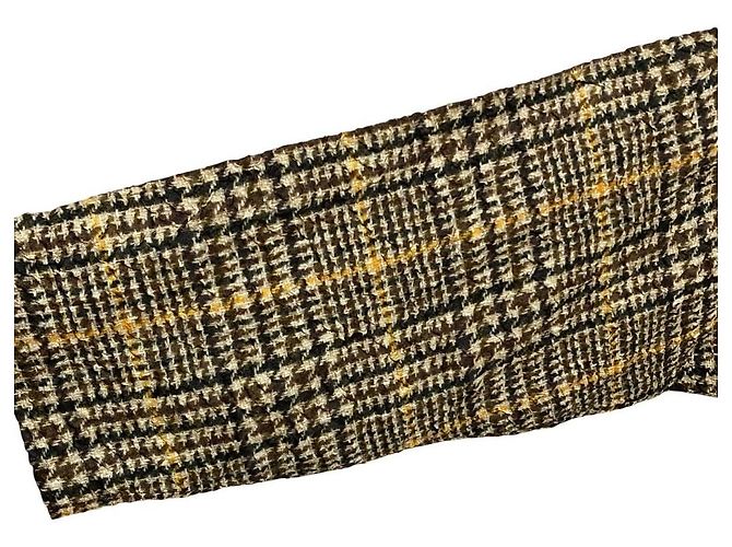Céline Celine Seiden-Minikleid Braun Schwarz Beige Gelb - Ansicht 3