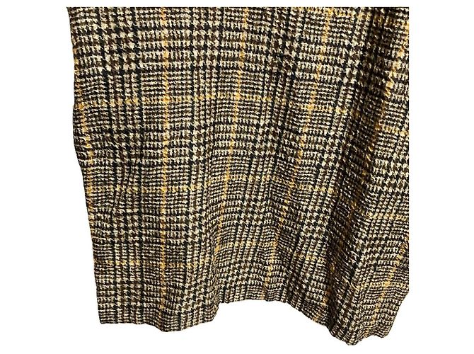 Céline Celine Seiden-Minikleid Braun Schwarz Beige Gelb - Ansicht 5