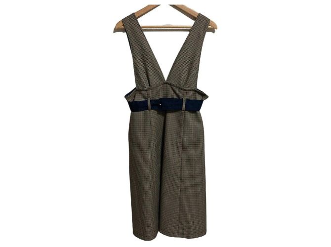 Mila Schön mila schon Houndstooth 2way Trench Coat Kleid Set Grün Khaki - Ansicht 8