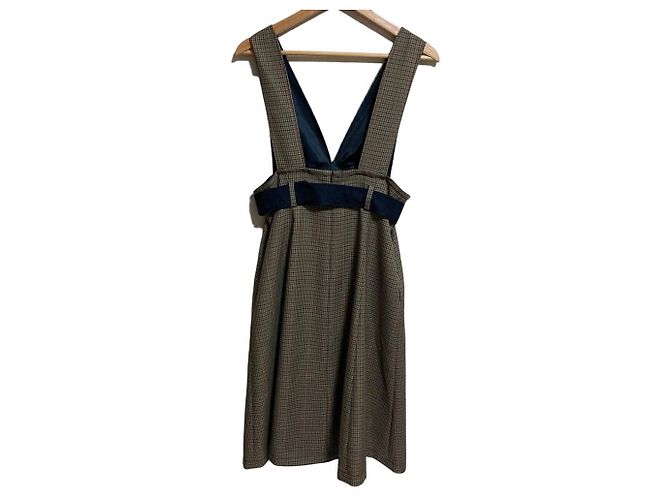 Mila Schön mila schon Houndstooth 2way Trench Coat Kleid Set Grün Khaki - Ansicht 9