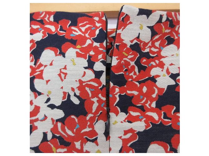 Autre Marque Falda de jacquard floral marimekko JUHANALA Naranja - vista 4