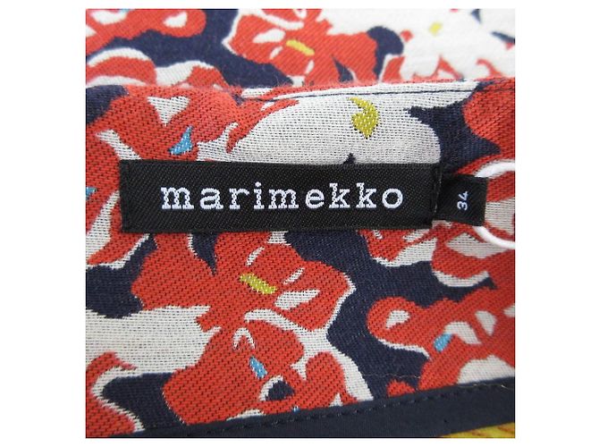 Autre Marque Falda de jacquard floral marimekko JUHANALA Naranja - vista 5