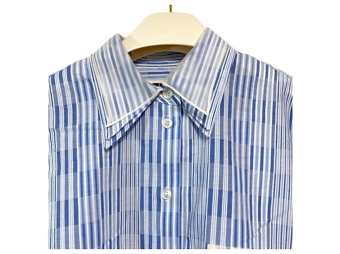 Autre Marque Camicia combinata trasparente EENK Blu - vista 3