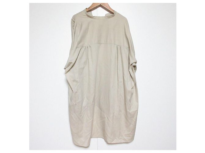 Autre Marque Blusa arricciata Chaos Cupra Twill Beige - vista 2