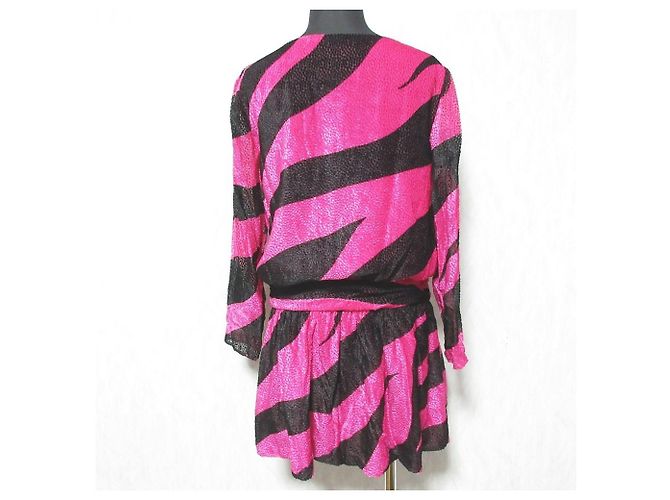Boutique Moschino Strekleid Schwarz Pink - Ansicht 2