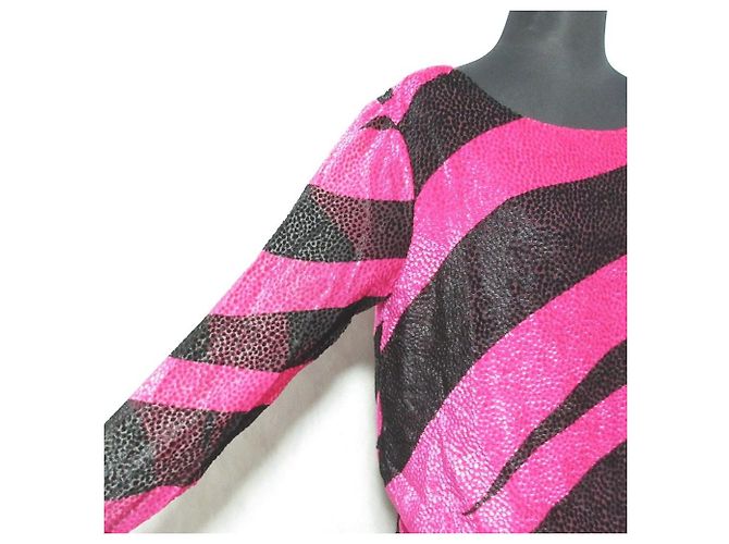 Boutique Moschino Strekleid Schwarz Pink - Ansicht 4